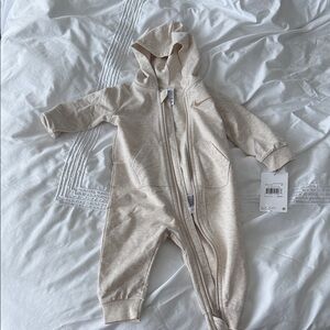 Nike Beige Hooded Baby Footie